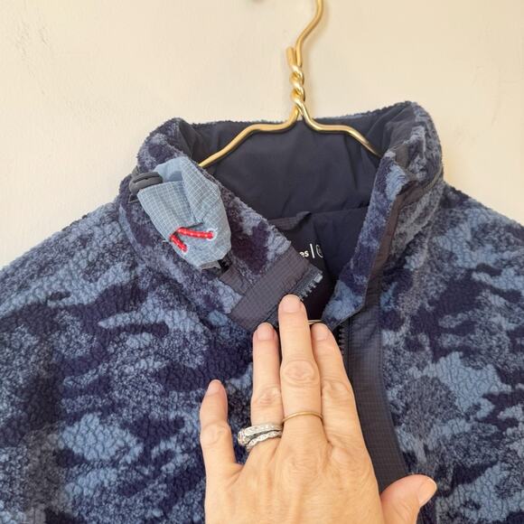 Outdoor Voices Primofleece 1/2 Zip Pullover Fleece Jacket Blue Cloud Camo XS - Picture 6 of 11